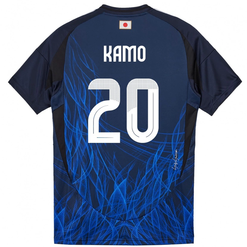 Danxen Uomo Maglia Giappone Yuito Kamo #20 Blu Scuro Kit Gara Home 24-26 Maglietta