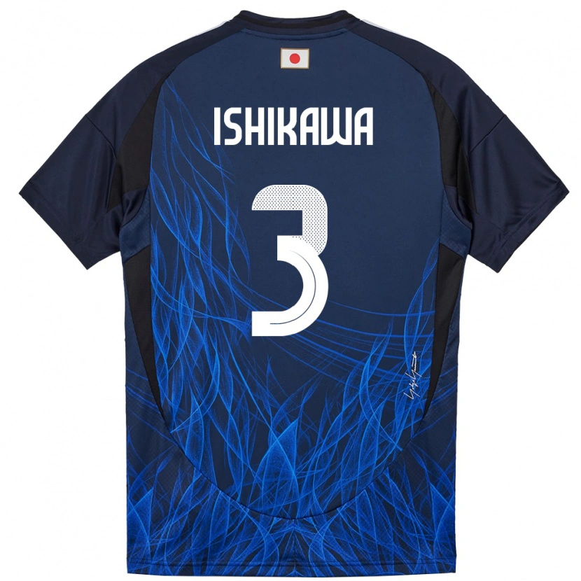 Danxen Uomo Maglia Giappone Seita Ishikawa #3 Blu Scuro Kit Gara Home 24-26 Maglietta