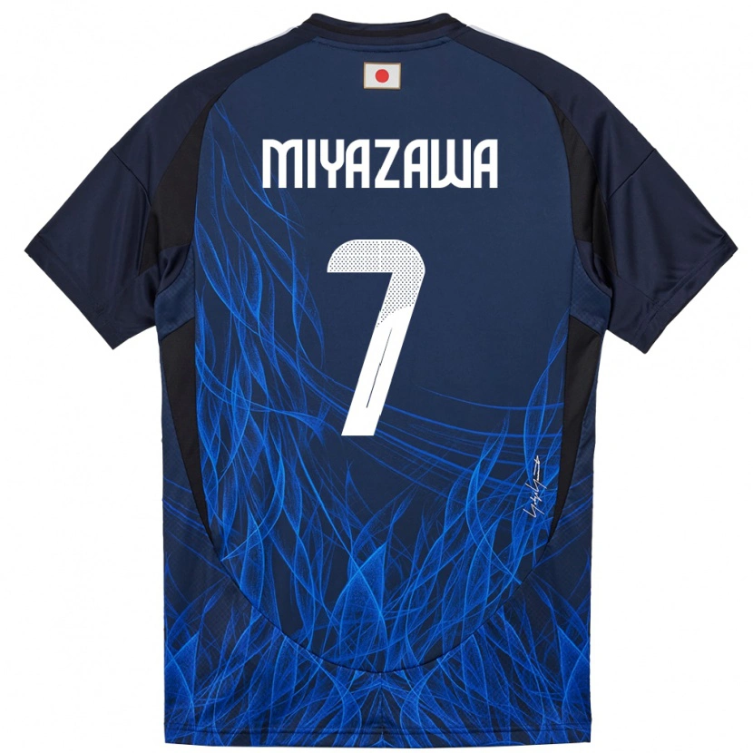 Danxen Uomo Maglia Giappone Hinata Miyazawa #7 Blu Scuro Kit Gara Home 24-26 Maglietta