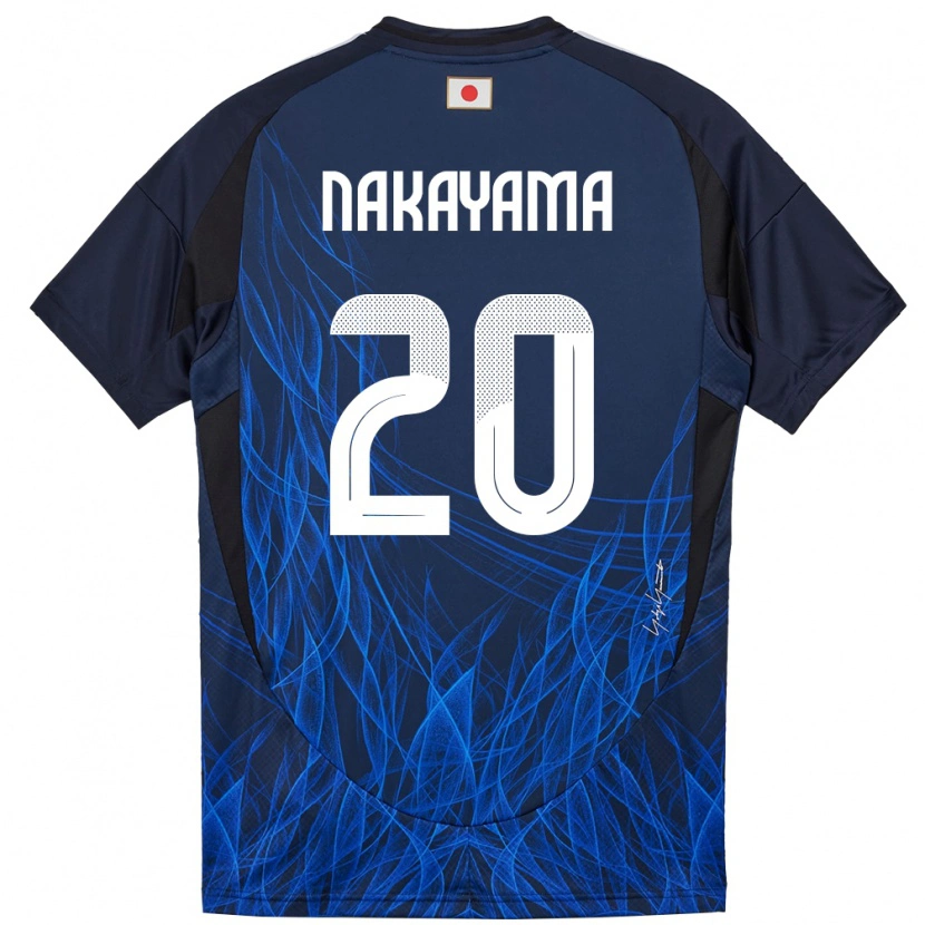Danxen Uomo Maglia Giappone Yuta Nakayama #20 Blu Scuro Kit Gara Home 24-26 Maglietta