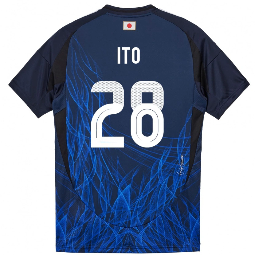 Danxen Uomo Maglia Giappone Hiroki Ito #28 Blu Scuro Kit Gara Home 24-26 Maglietta