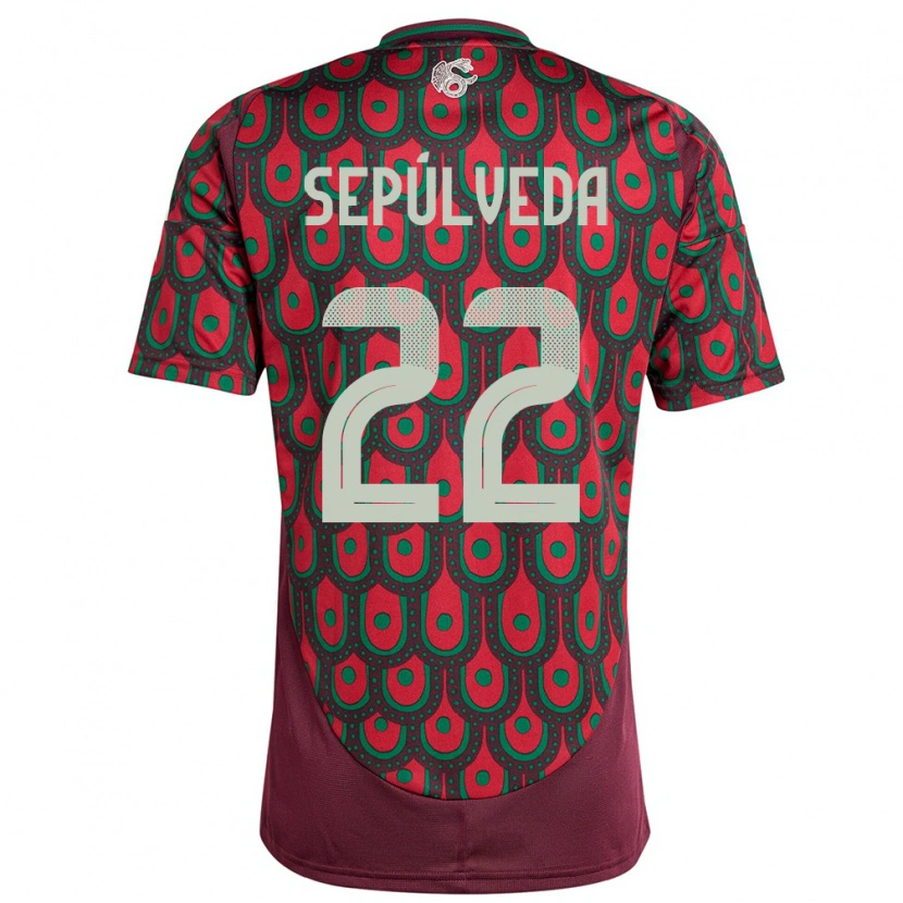 Danxen Uomo Maglia Messico Ángel Sepúlveda #22 Marrone Kit Gara Home 24-26 Maglietta