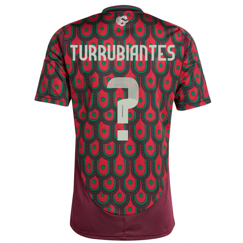 Danxen Uomo Maglia Messico Abdon Turrubiantes #0 Marrone Kit Gara Home 24-26 Maglietta