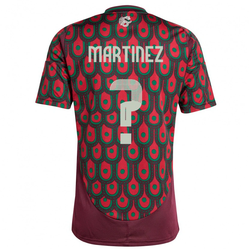 Danxen Uomo Maglia Messico Saeed Martinez #0 Marrone Kit Gara Home 24-26 Maglietta