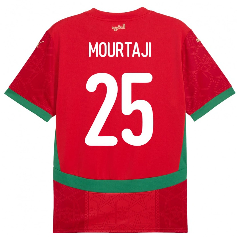 Danxen Uomo Maglia Marocco Chaymaa Mourtaji #25 Rosso Kit Gara Home 24-26 Maglietta