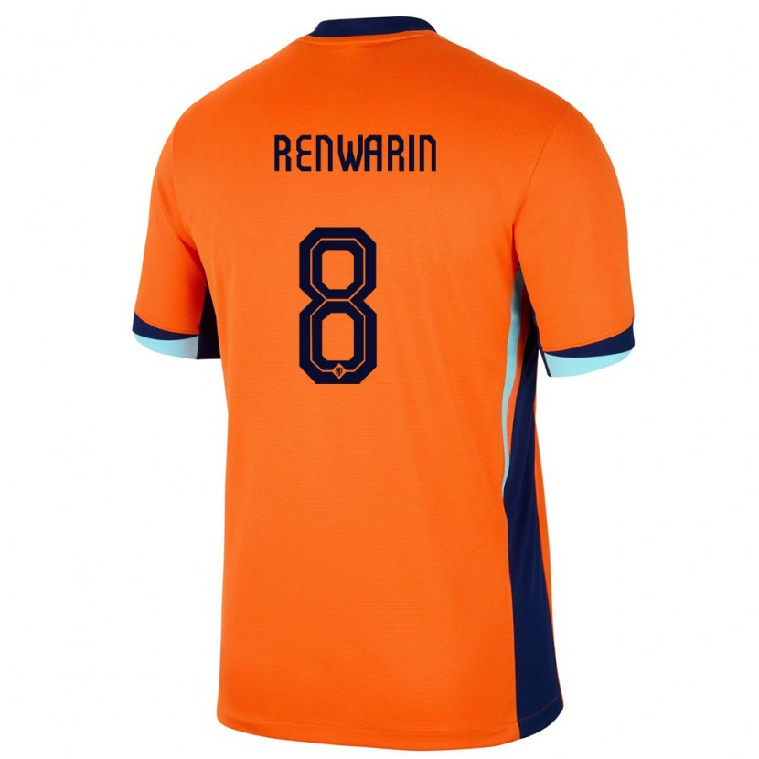 Danxen Uomo Maglia Paesi Bassi Givaro Renwarin #8 Arancia Kit Gara Home 24-26 Maglietta