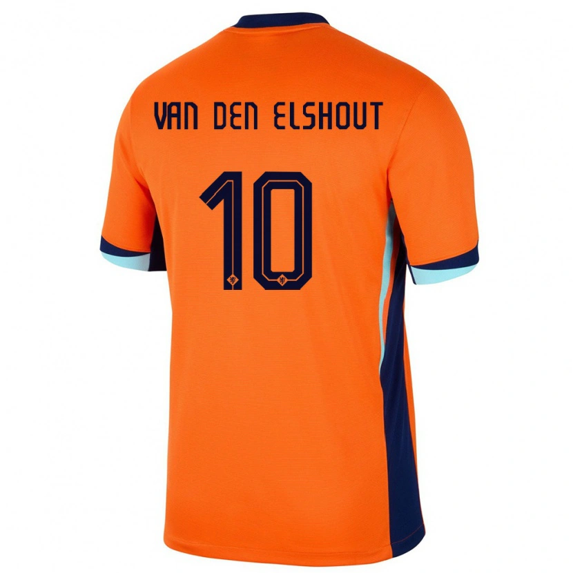 Danxen Uomo Maglia Paesi Bassi Tobias Van Den Elshout #10 Arancia Kit Gara Home 24-26 Maglietta