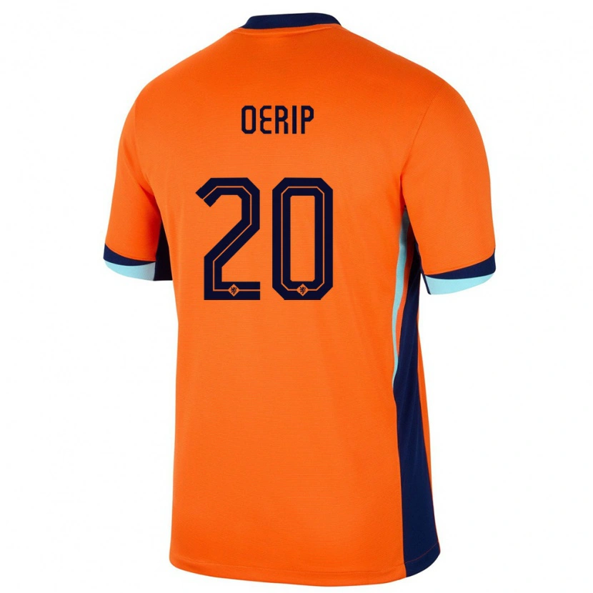 Danxen Uomo Maglia Paesi Bassi Julian Oerip #20 Arancia Kit Gara Home 24-26 Maglietta