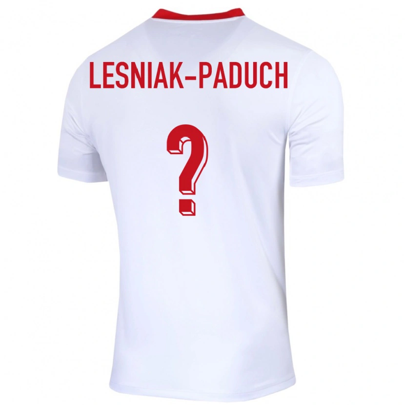 Danxen Uomo Maglia Polonia Nikodem Lesniak-Paduch #0 Bianco Kit Gara Home 24-26 Maglietta