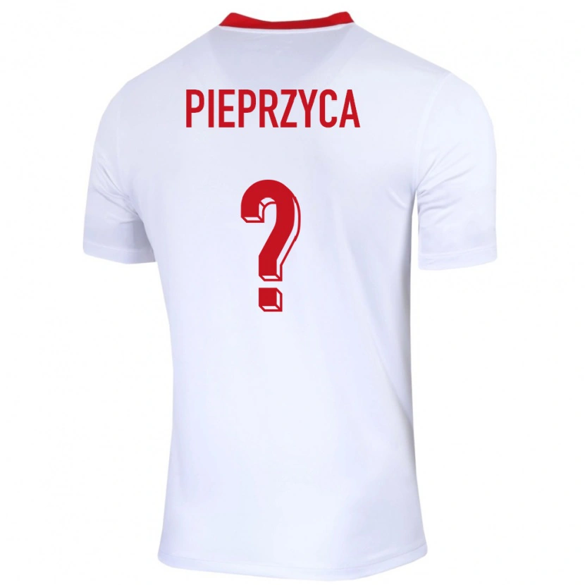 Danxen Uomo Maglia Polonia Igor Pieprzyca #0 Bianco Kit Gara Home 24-26 Maglietta