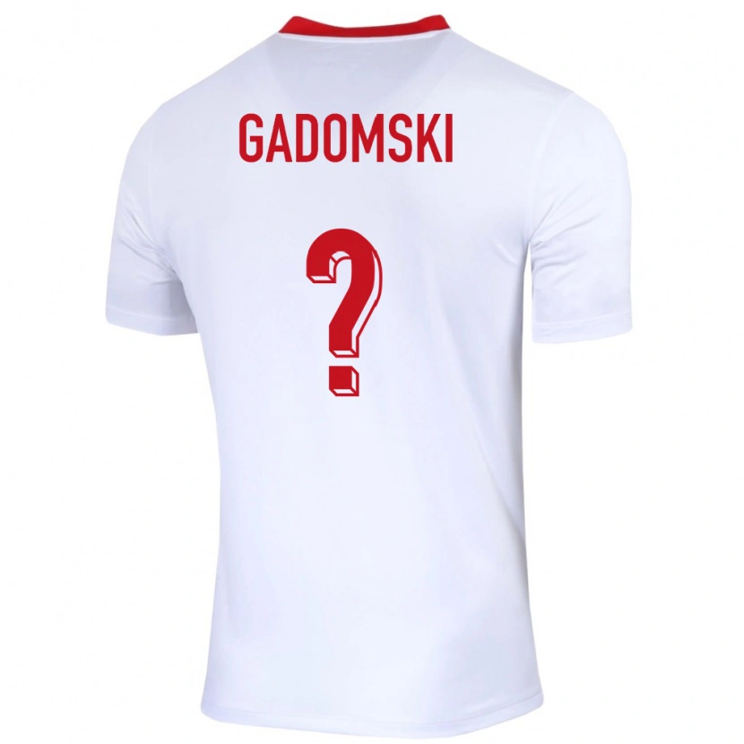 Danxen Uomo Maglia Polonia Franciszek Gadomski #0 Bianco Kit Gara Home 24-26 Maglietta