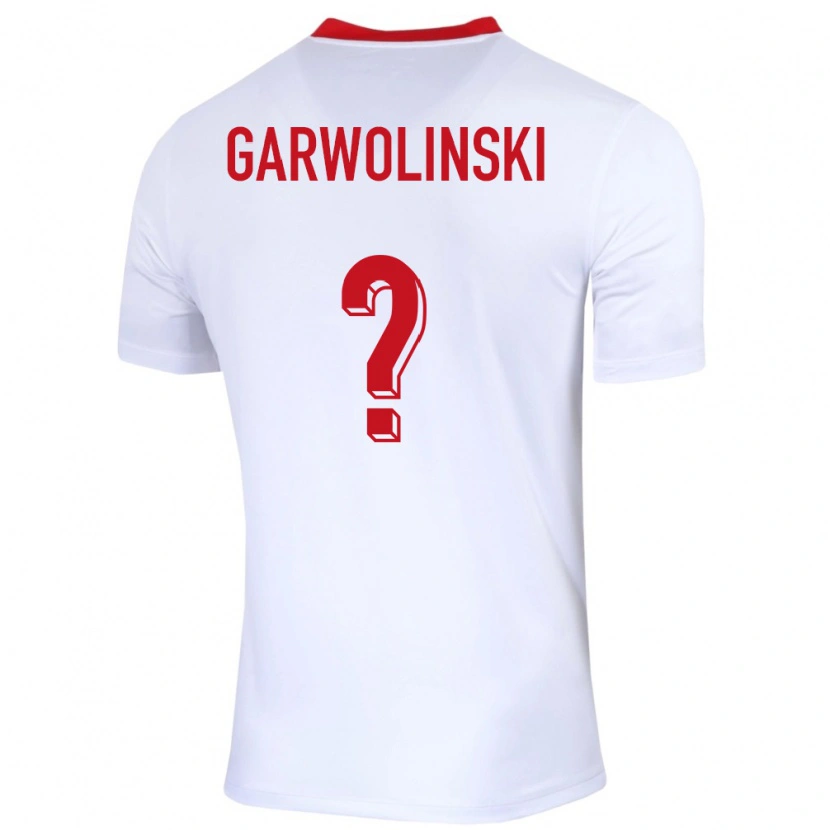 Danxen Uomo Maglia Polonia Adam Garwolinski #0 Bianco Kit Gara Home 24-26 Maglietta