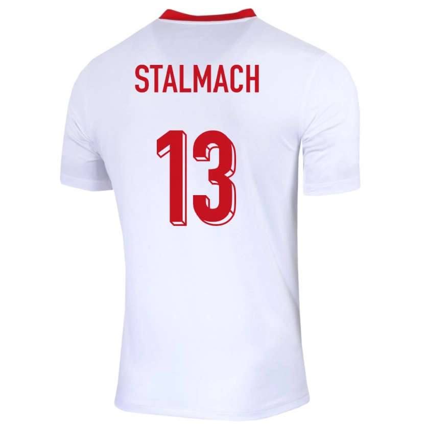 Danxen Uomo Maglia Polonia Dariusz Stalmach #13 Bianco Kit Gara Home 24-26 Maglietta