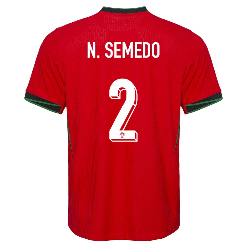 Danxen Uomo Maglia Portogallo Nélson Semedo #2 Rosso Kit Gara Home 24-26 Maglietta