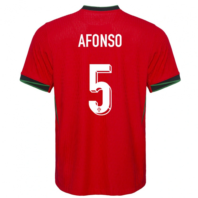 Danxen Uomo Maglia Portogallo Zé Afonso #5 Rosso Kit Gara Home 24-26 Maglietta