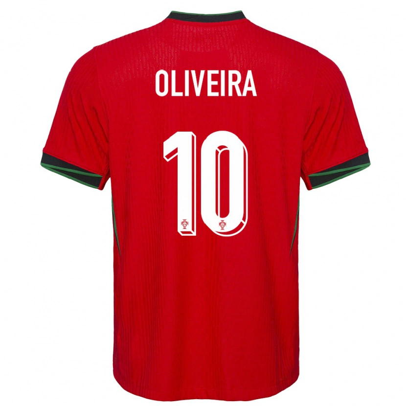 Danxen Uomo Maglia Portogallo André Oliveira #10 Rosso Kit Gara Home 24-26 Maglietta