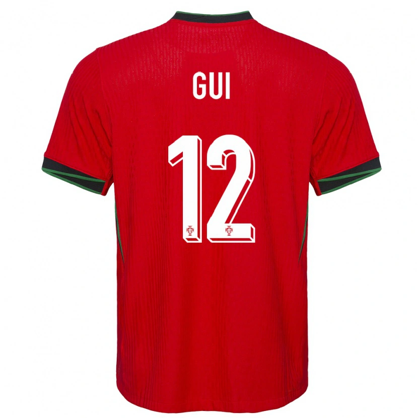 Danxen Uomo Maglia Portogallo Gui #12 Rosso Kit Gara Home 24-26 Maglietta