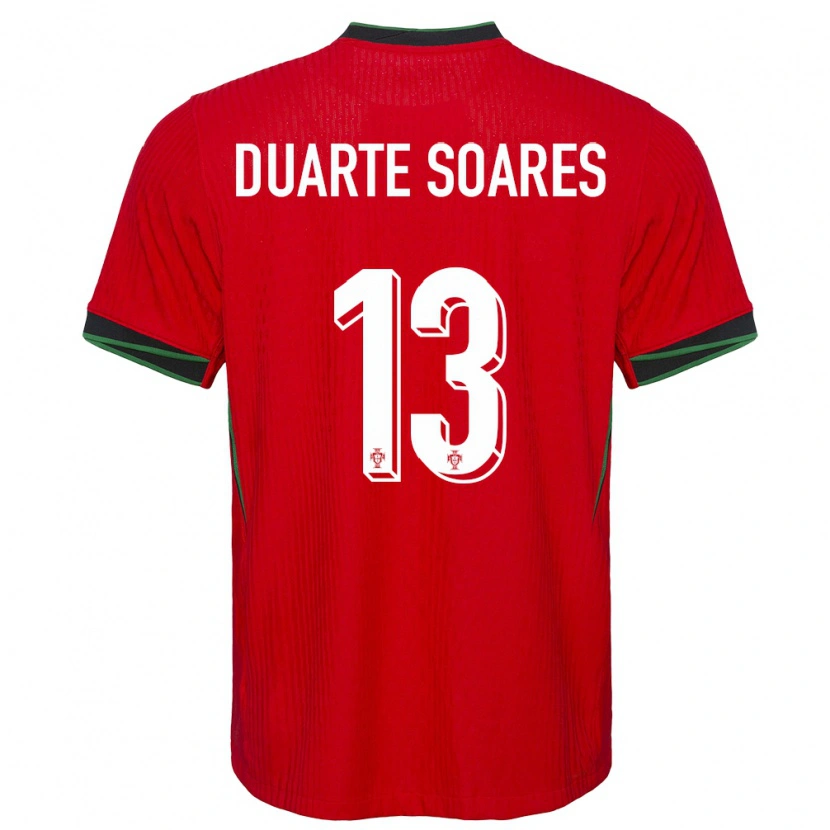 Danxen Uomo Maglia Portogallo Duarte Soares #13 Rosso Kit Gara Home 24-26 Maglietta