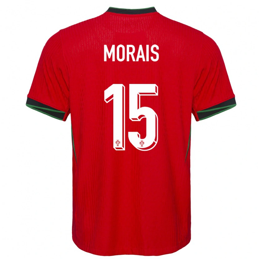 Danxen Uomo Maglia Portogallo Rodrigo Morais #15 Rosso Kit Gara Home 24-26 Maglietta