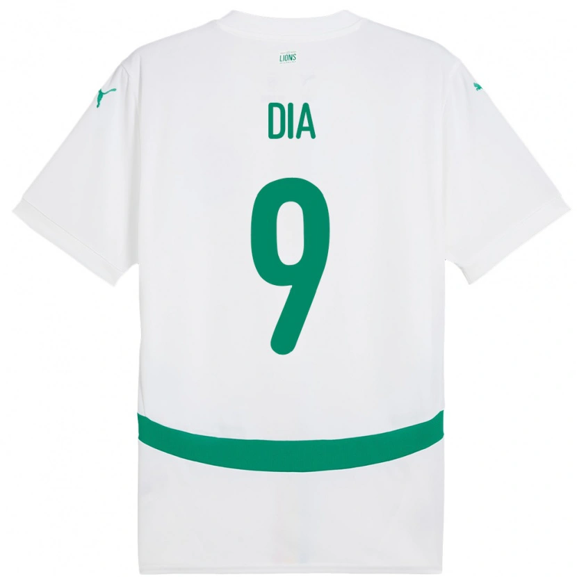 Danxen Uomo Maglia Senegal Boulaye Dia #9 Bianco Kit Gara Home 24-26 Maglietta