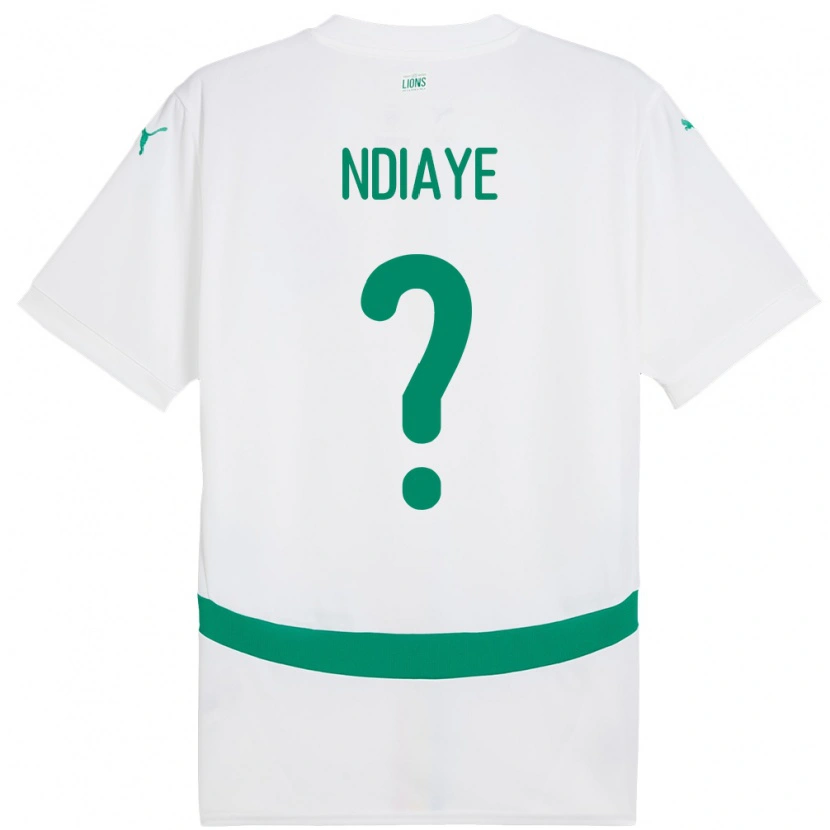 Danxen Uomo Maglia Senegal Rassoul Ndiaye #0 Bianco Kit Gara Home 24-26 Maglietta