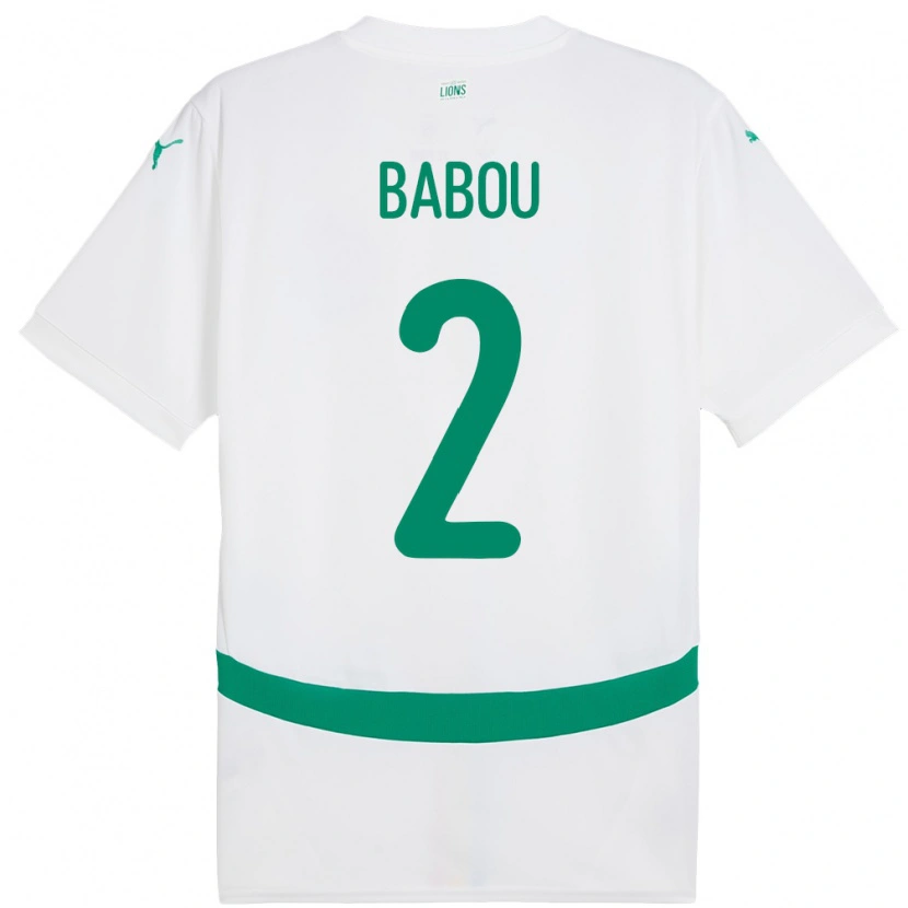 Danxen Uomo Maglia Senegal Marieme Babou #2 Bianco Kit Gara Home 24-26 Maglietta