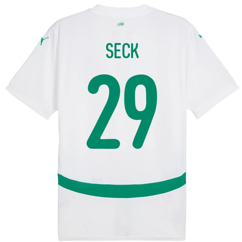 Danxen Uomo Maglia Senegal Demba Seck #29 Bianco Kit Gara Home 24-26 Maglietta