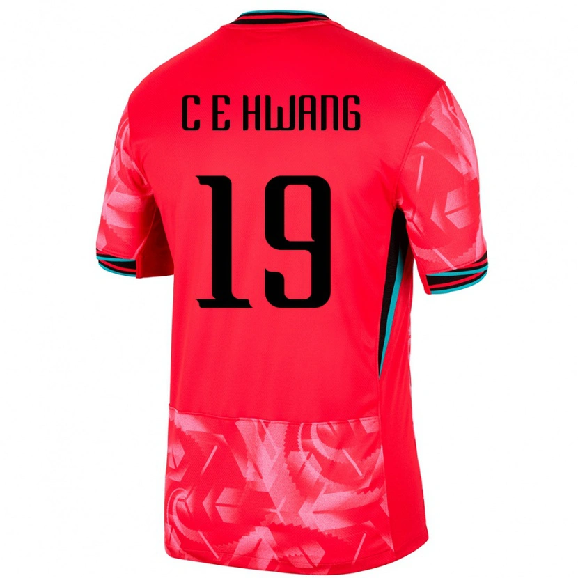 Danxen Uomo Maglia Corea Del Sud Eun-Chong Hwang #19 Rosso Kit Gara Home 24-26 Maglietta