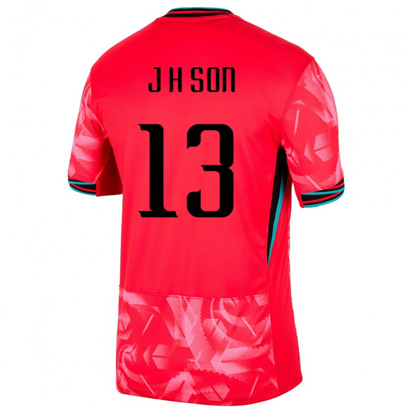 Danxen Uomo Maglia Corea Del Sud Jun-Ho Son #13 Rosso Kit Gara Home 24-26 Maglietta