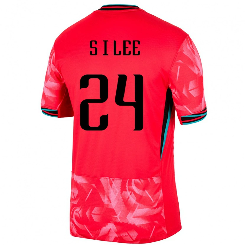 Danxen Uomo Maglia Corea Del Sud Lee Soo In #24 Rosso Kit Gara Home 24-26 Maglietta