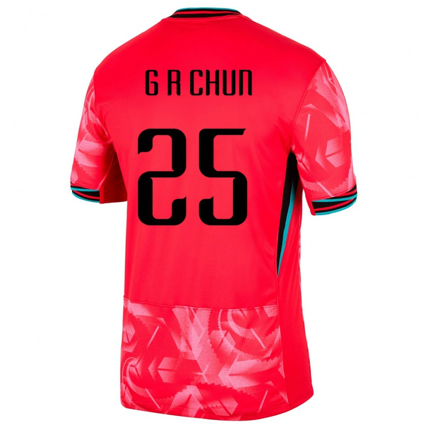 Danxen Uomo Maglia Corea Del Sud Chun Ga Ram #25 Rosso Kit Gara Home 24-26 Maglietta