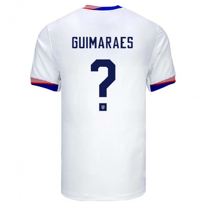 Danxen Uomo Maglia Stati Uniti Pedro Guimaraes #0 Bianco Kit Gara Home 24-26 Maglietta