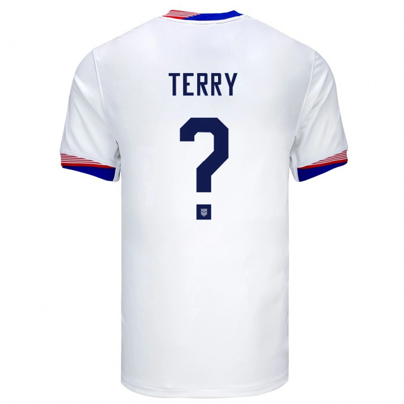 Danxen Uomo Maglia Stati Uniti Jude Terry #0 Bianco Kit Gara Home 24-26 Maglietta