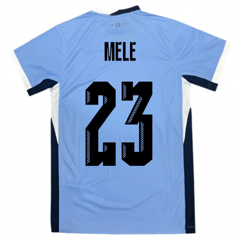 Danxen Uomo Maglia Uruguay Santiago Mele #23 Bianco Nero Kit Gara Home 24-26 Maglietta