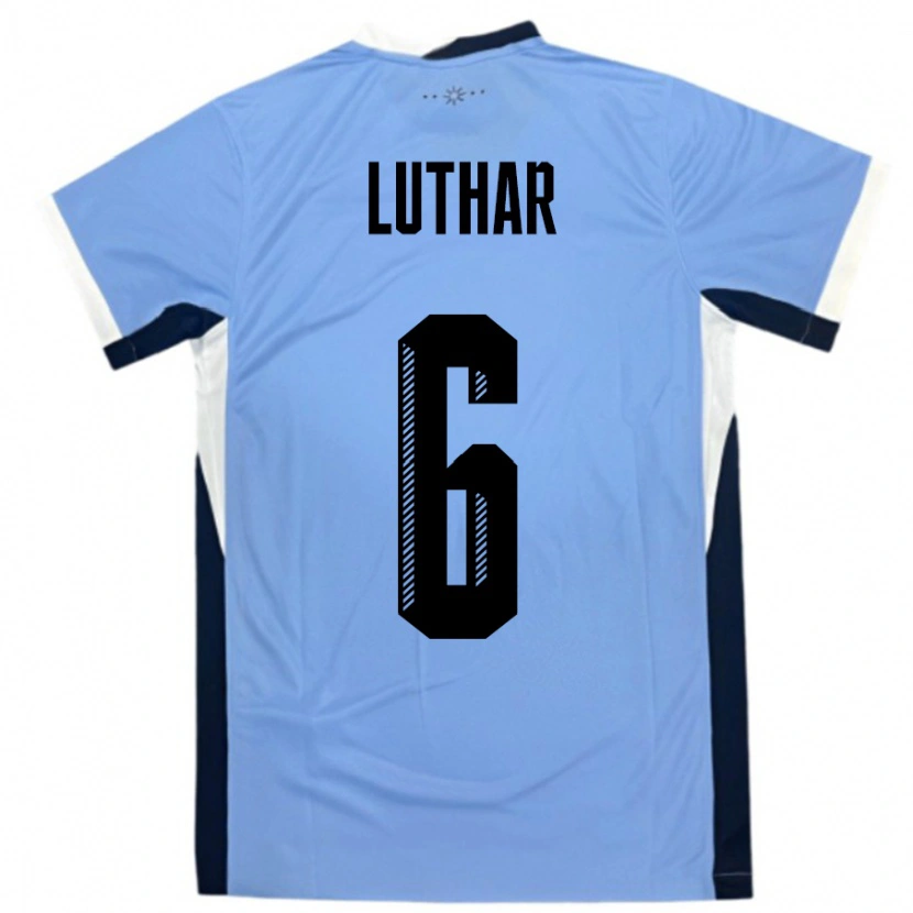 Danxen Uomo Maglia Uruguay Thiago Luthar #6 Bianco Nero Kit Gara Home 24-26 Maglietta