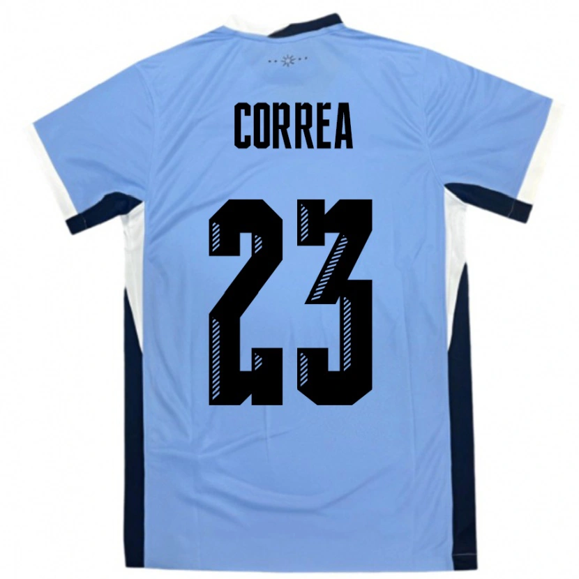 Danxen Uomo Maglia Uruguay Fabrizio Correa #23 Bianco Nero Kit Gara Home 24-26 Maglietta