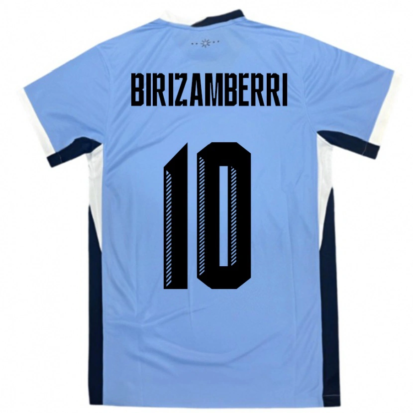 Danxen Uomo Maglia Uruguay Carolina Birizamberri #10 Bianco Nero Kit Gara Home 24-26 Maglietta