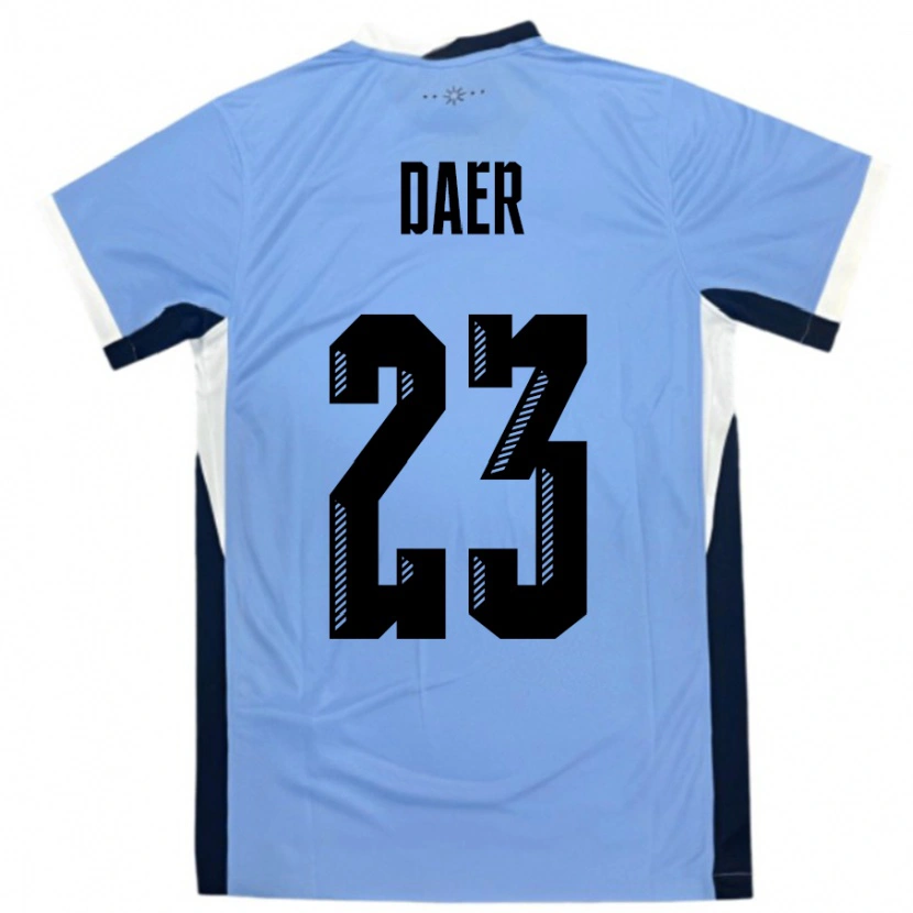 Danxen Uomo Maglia Uruguay Zulma Daer #23 Bianco Nero Kit Gara Home 24-26 Maglietta