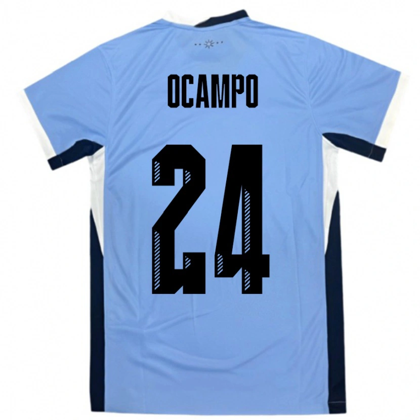 Danxen Uomo Maglia Uruguay Brian Ocampo #24 Bianco Nero Kit Gara Home 24-26 Maglietta