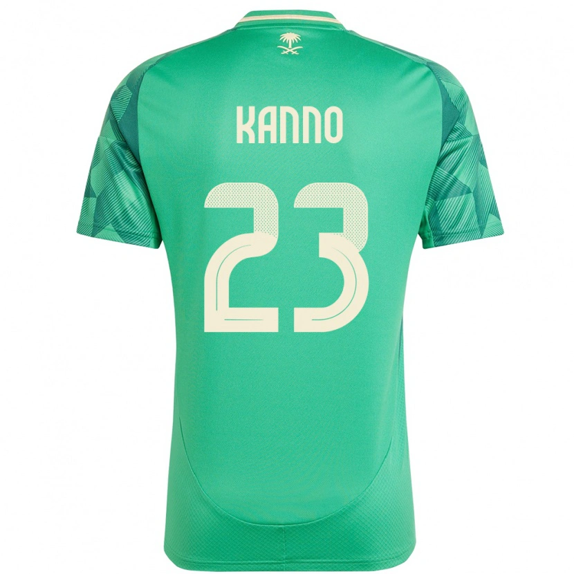 Danxen Uomo Maglia Arabia Saudita Mohamed Kanno #23 Verde Kit Gara Home 24-26 Maglietta