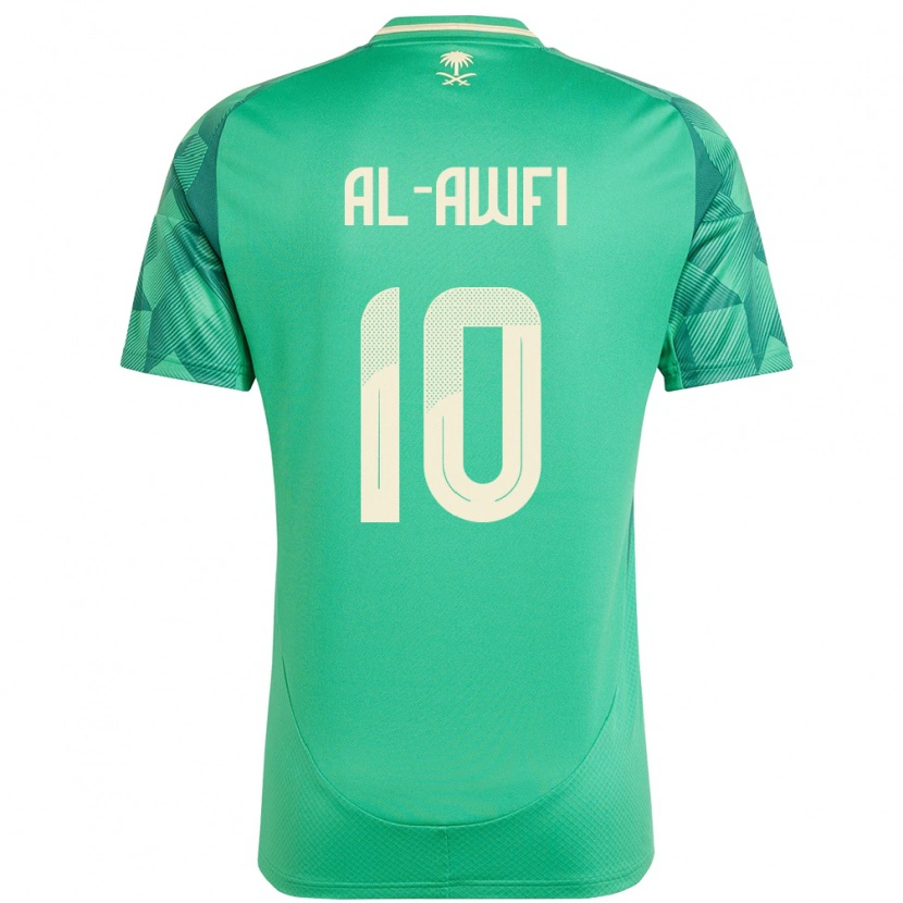 Danxen Uomo Maglia Arabia Saudita Al-Walid Al-Awfi #10 Verde Kit Gara Home 24-26 Maglietta