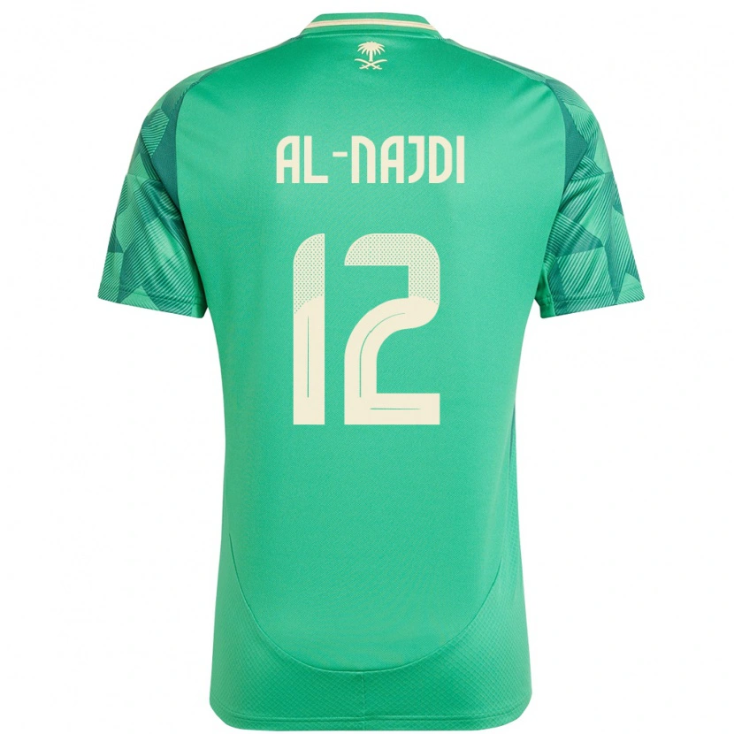 Danxen Uomo Maglia Arabia Saudita Salem Al-Najdi #12 Verde Kit Gara Home 24-26 Maglietta
