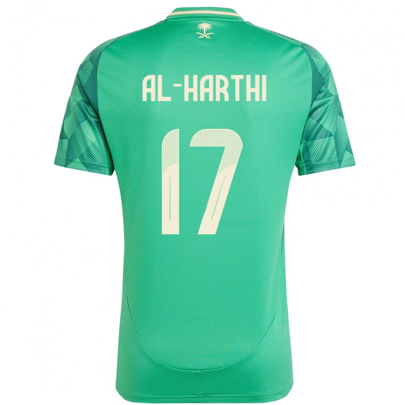 Danxen Uomo Maglia Arabia Saudita Adel Al-Harthi #17 Verde Kit Gara Home 24-26 Maglietta