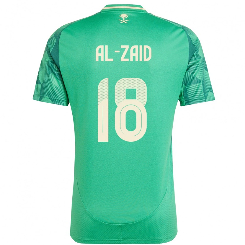 Danxen Uomo Maglia Arabia Saudita Suhayb Al-Zaid #18 Verde Kit Gara Home 24-26 Maglietta