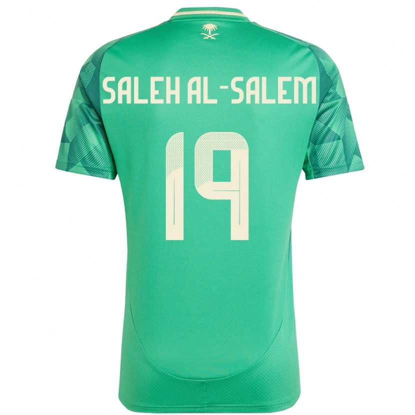 Danxen Uomo Maglia Arabia Saudita Yousef Saleh Al-Salem #19 Verde Kit Gara Home 24-26 Maglietta