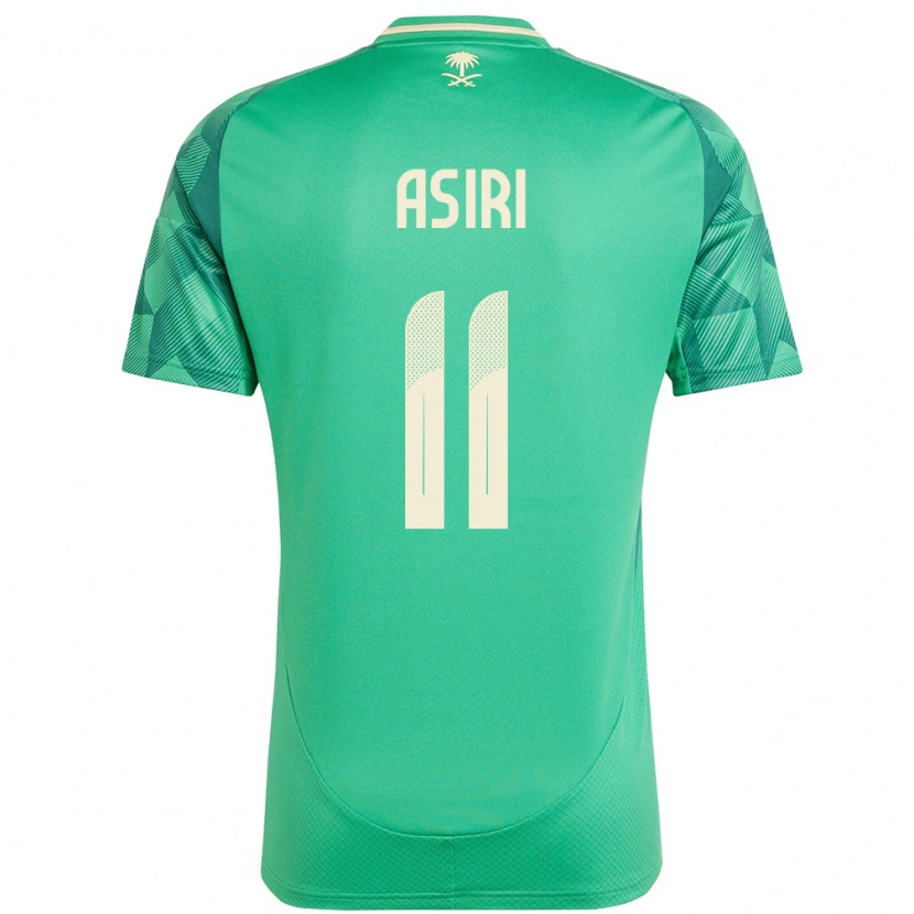 Danxen Uomo Maglia Arabia Saudita Haitham Asiri #11 Verde Kit Gara Home 24-26 Maglietta