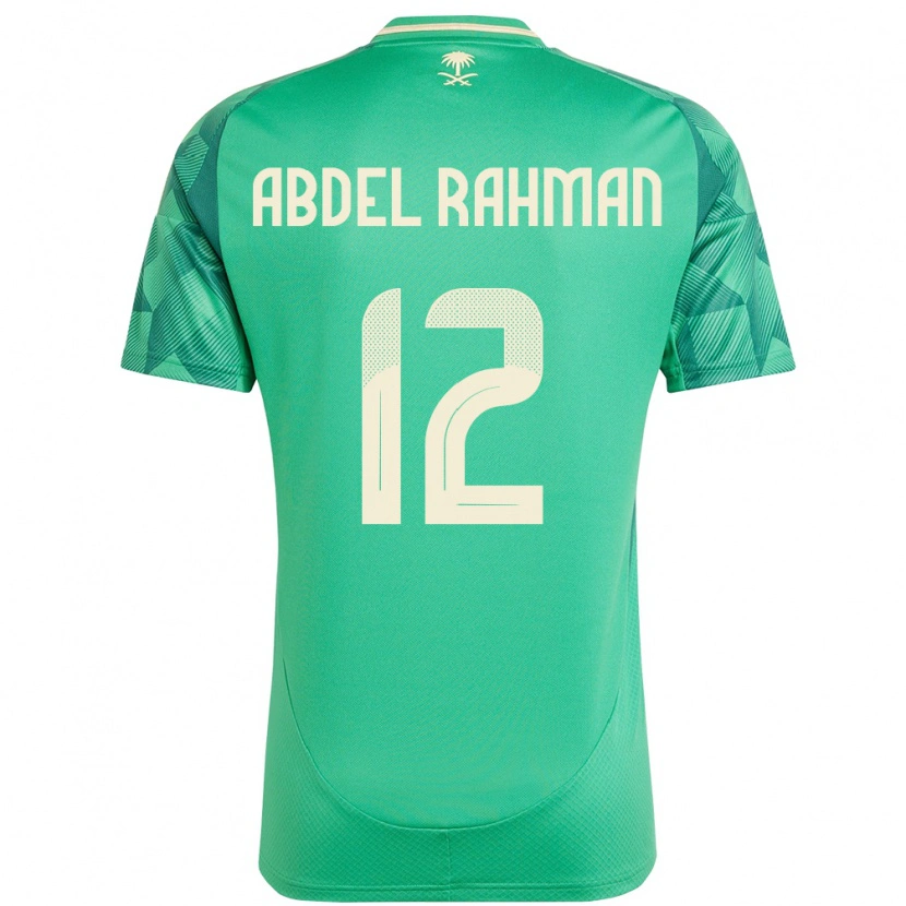 Danxen Uomo Maglia Arabia Saudita Mona Abdel Rahman #12 Verde Kit Gara Home 24-26 Maglietta