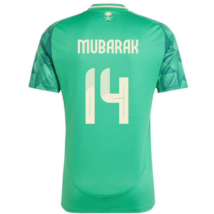 Danxen Uomo Maglia Arabia Saudita Al Bandari Mubarak #14 Verde Kit Gara Home 24-26 Maglietta