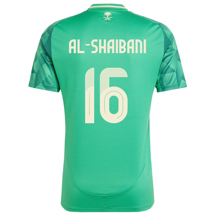 Danxen Uomo Maglia Arabia Saudita Asrar Al Shaibani #16 Verde Kit Gara Home 24-26 Maglietta