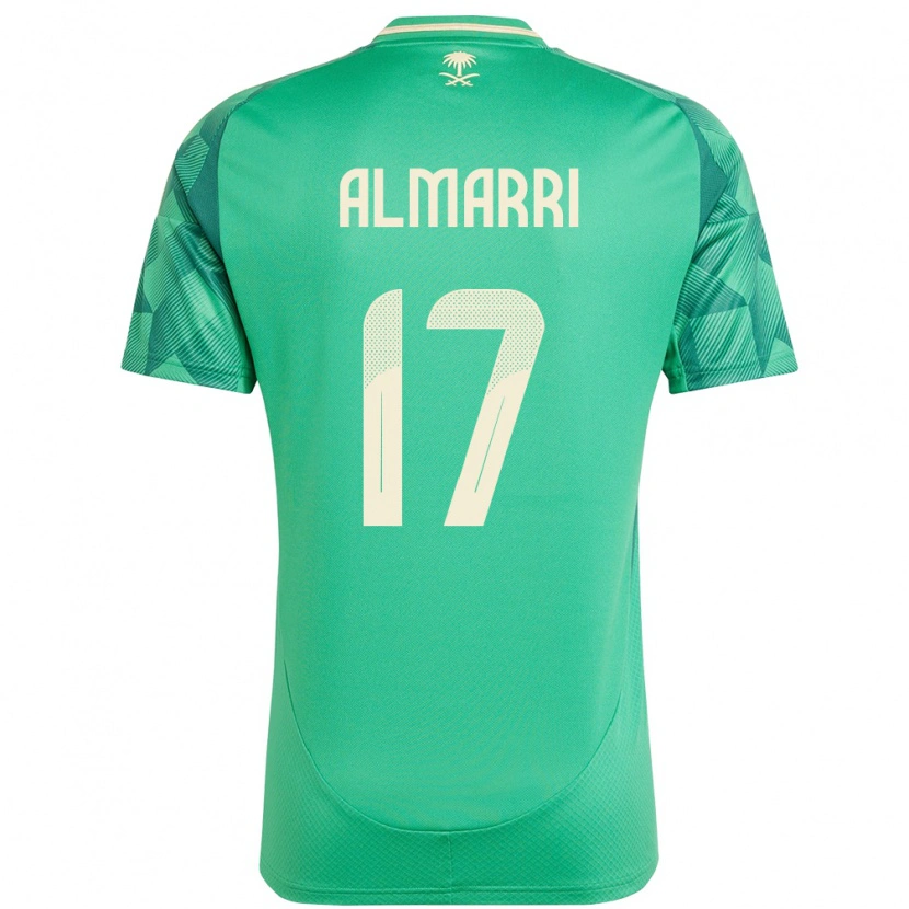 Danxen Uomo Maglia Arabia Saudita Mohammed Almarri #17 Verde Kit Gara Home 24-26 Maglietta